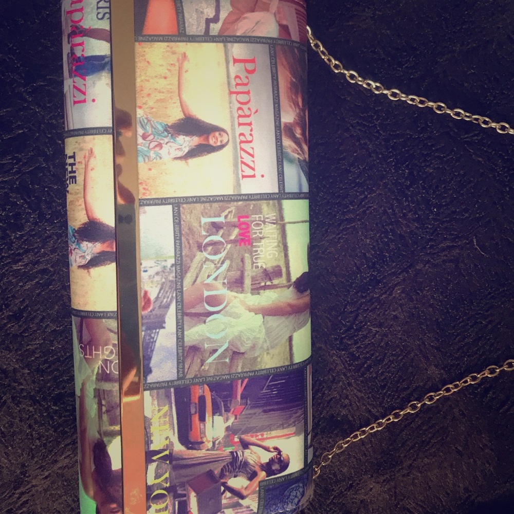 Vintage clutch with chain shoulder strap